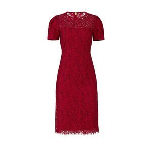 Draper James Women's Collection Lace Sheath Dress Red Size 4 Reg $250